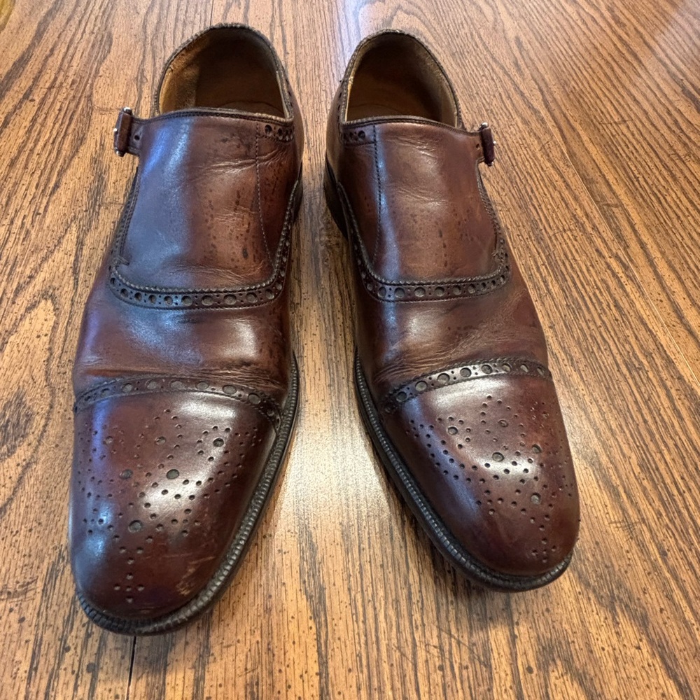 Men’s Magnanni monk strap dress shoes size 8 - Picture 2 of 8